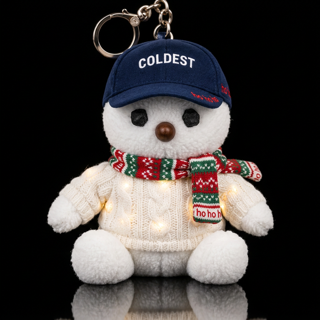 Button nose, Coal eyes, scarf around neck, Snowman... water bottle design