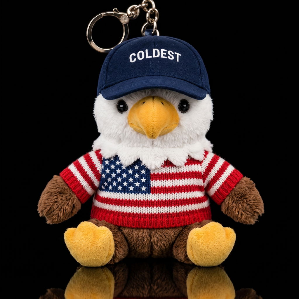 Eagle in red white and blue, flag sweater water bottle design