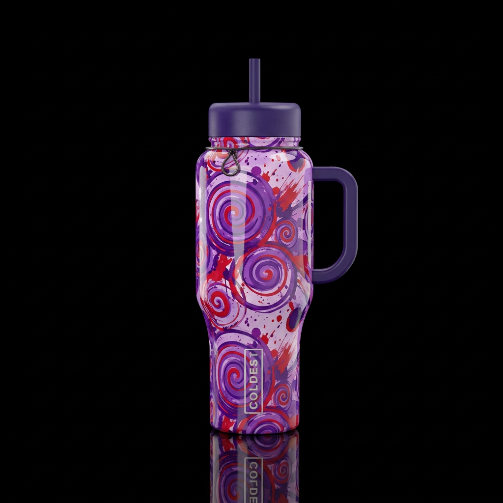 Happy Spiral water bottle design