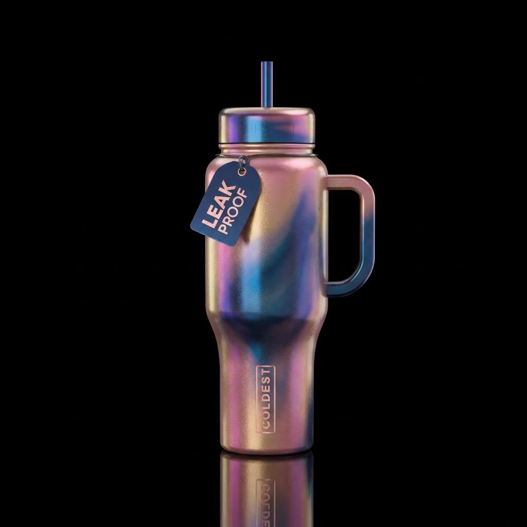Just Dusty Blue water bottle design