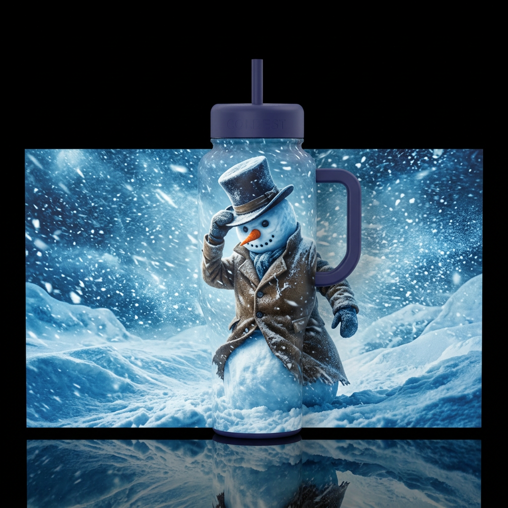 Bundle up Buttercup water bottle design