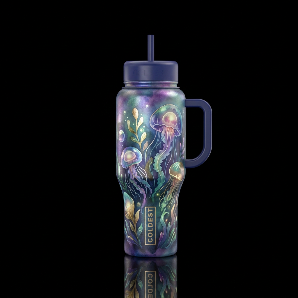 Friends in the Deep water bottle design