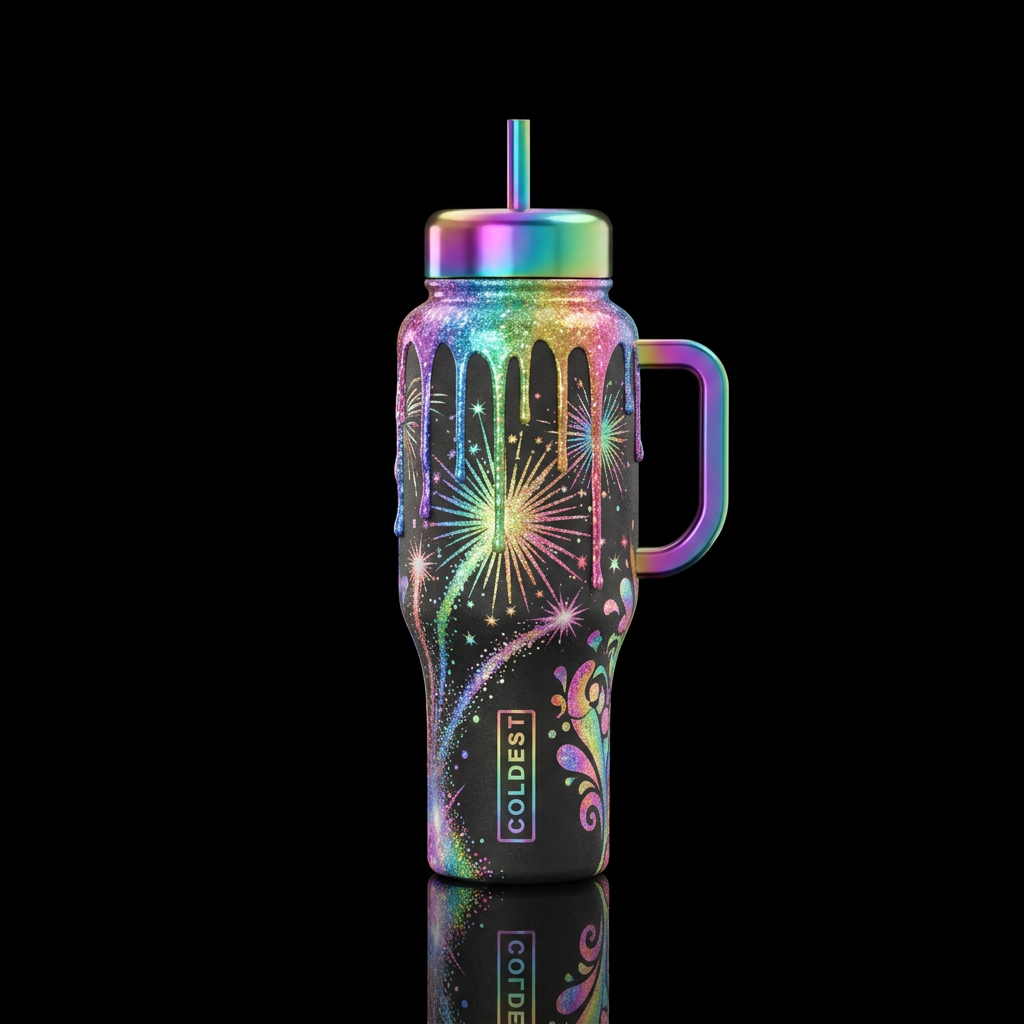 Rainbow Spritz water bottle design