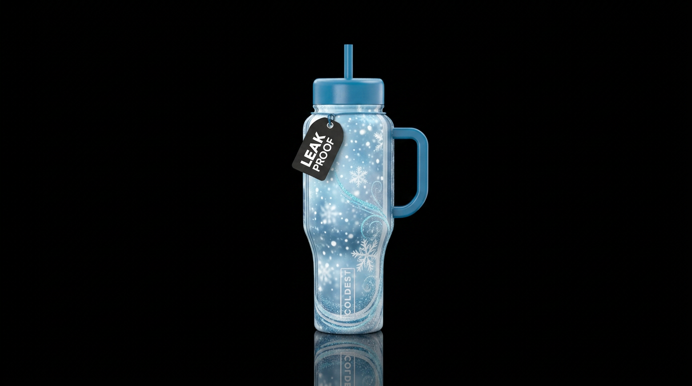Let it Snow water bottle design