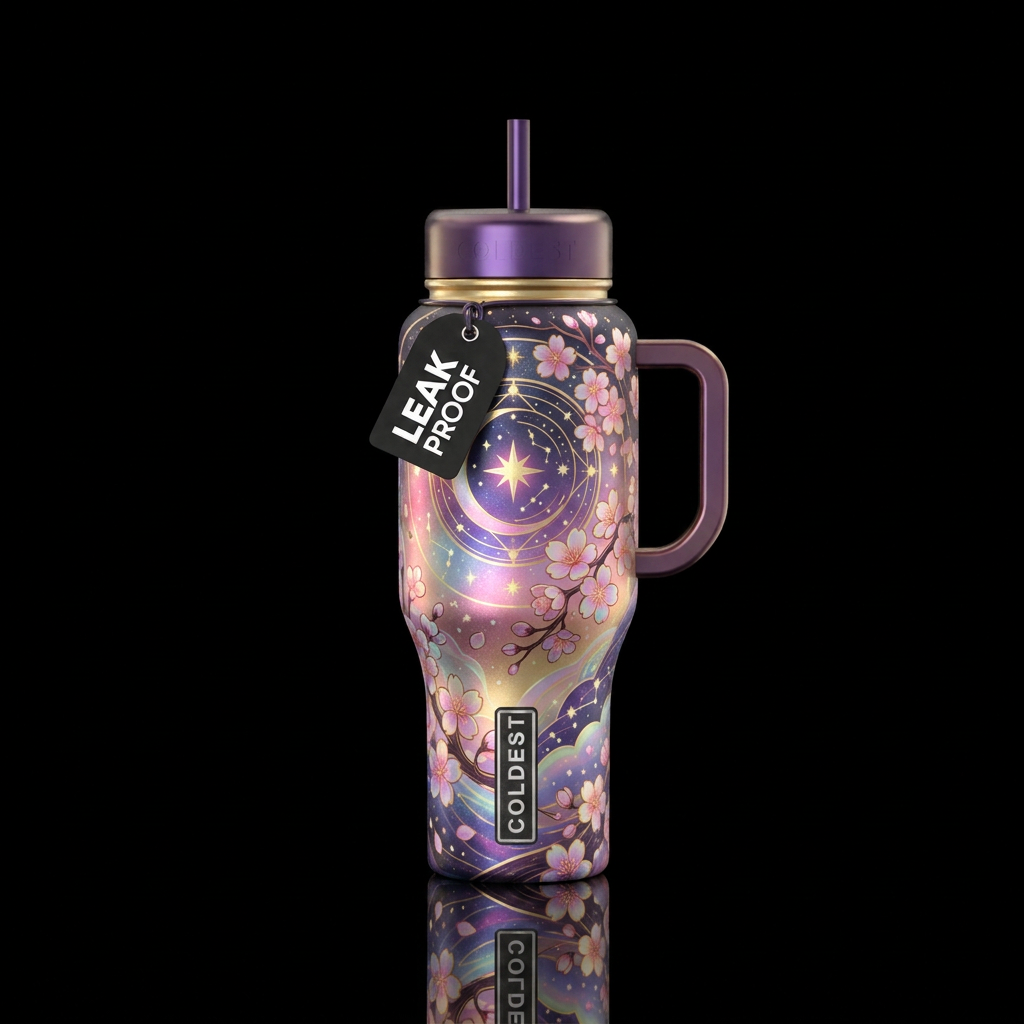 Astral Sakura water bottle design