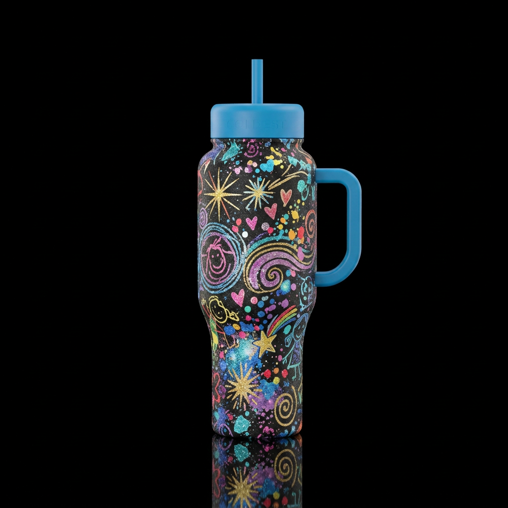 A Child’s Vision Color my World water bottle design