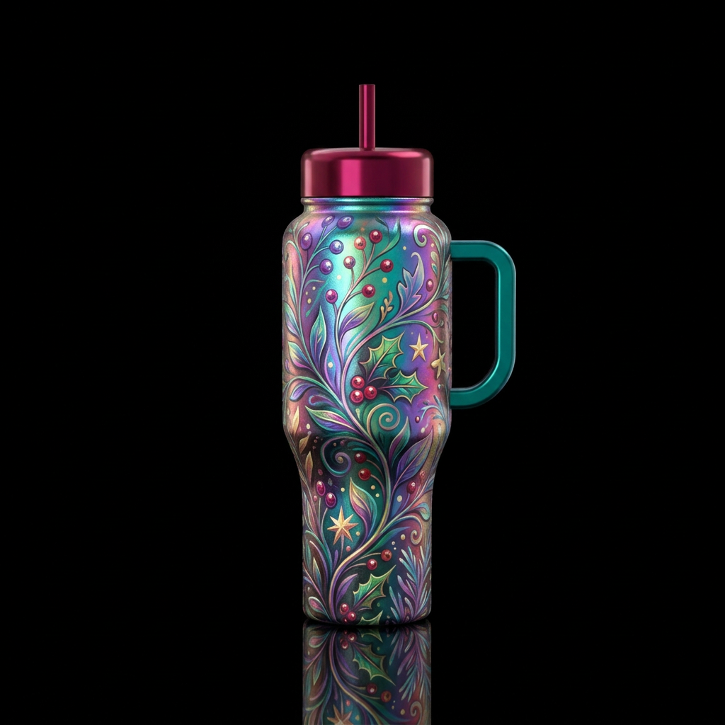 The Magic of Christmas water bottle design