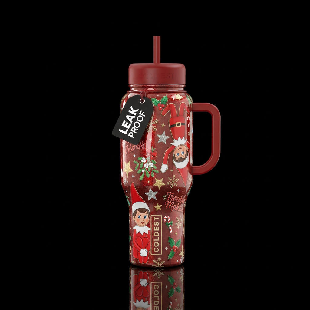 Oh that Elf! water bottle design