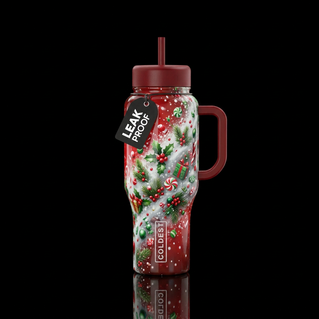 Whoosh, Christmas is Near water bottle design