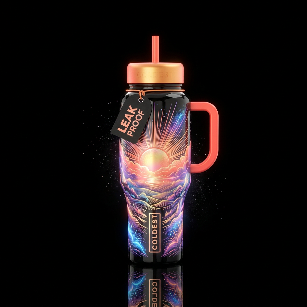 Sunrise water bottle design