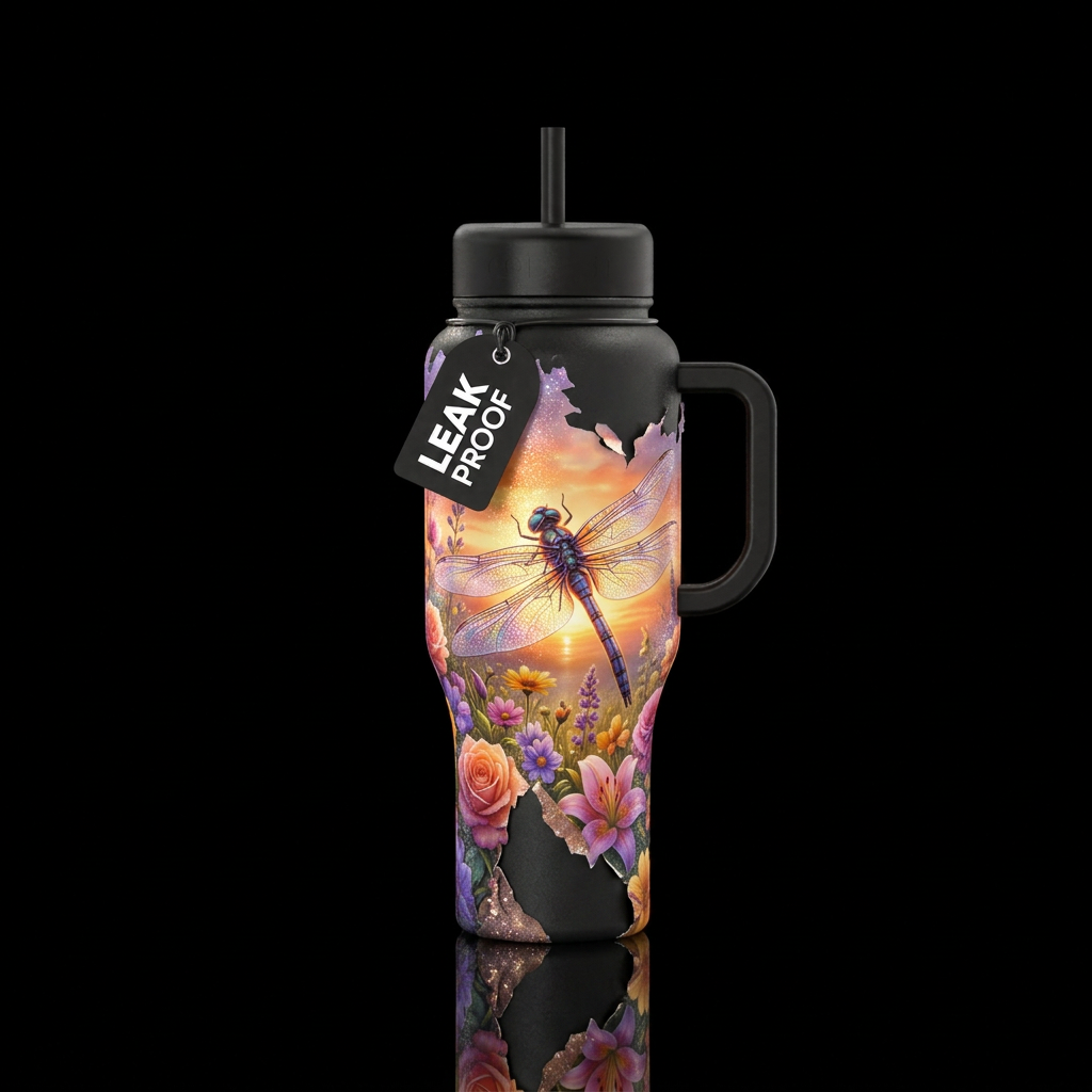 Waning Summer water bottle design