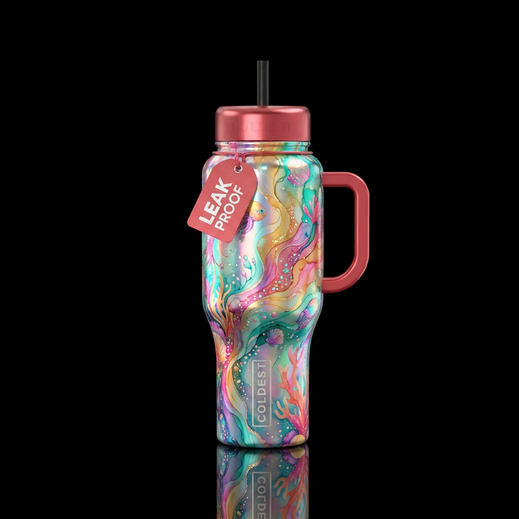 Goodbye Summer Vibes water bottle design