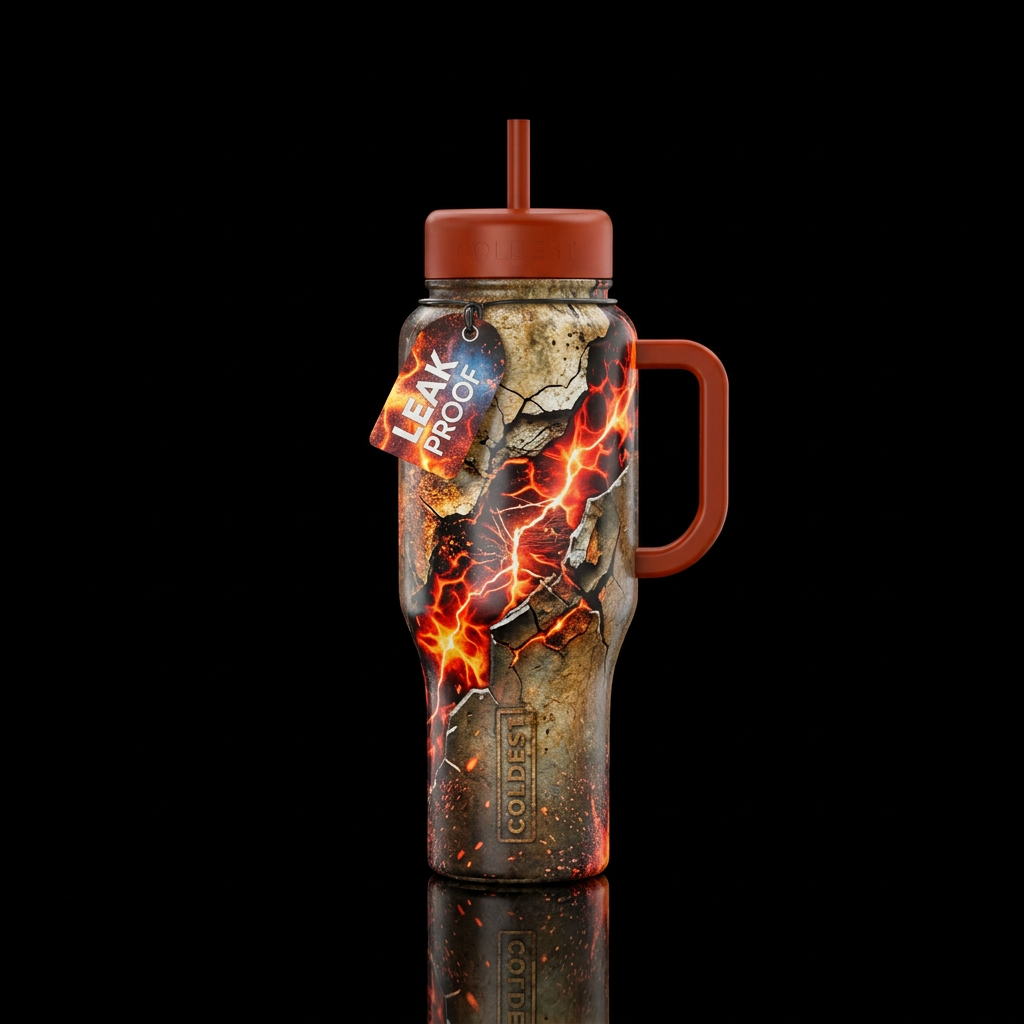 Vibrant Explosion water bottle design