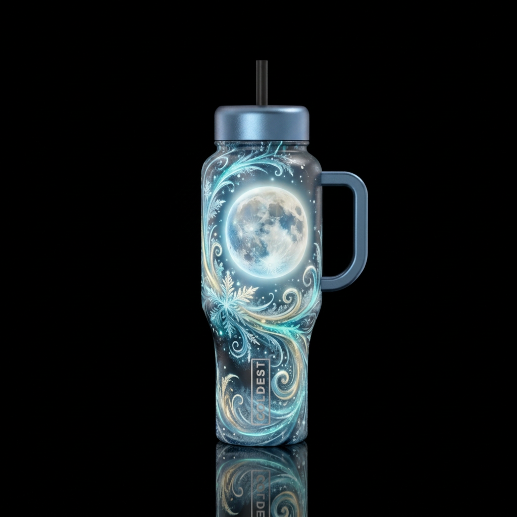 Winter Moon water bottle design