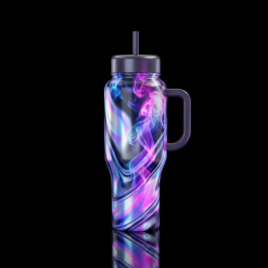 Smoke Gets in Your Eyes water bottle design