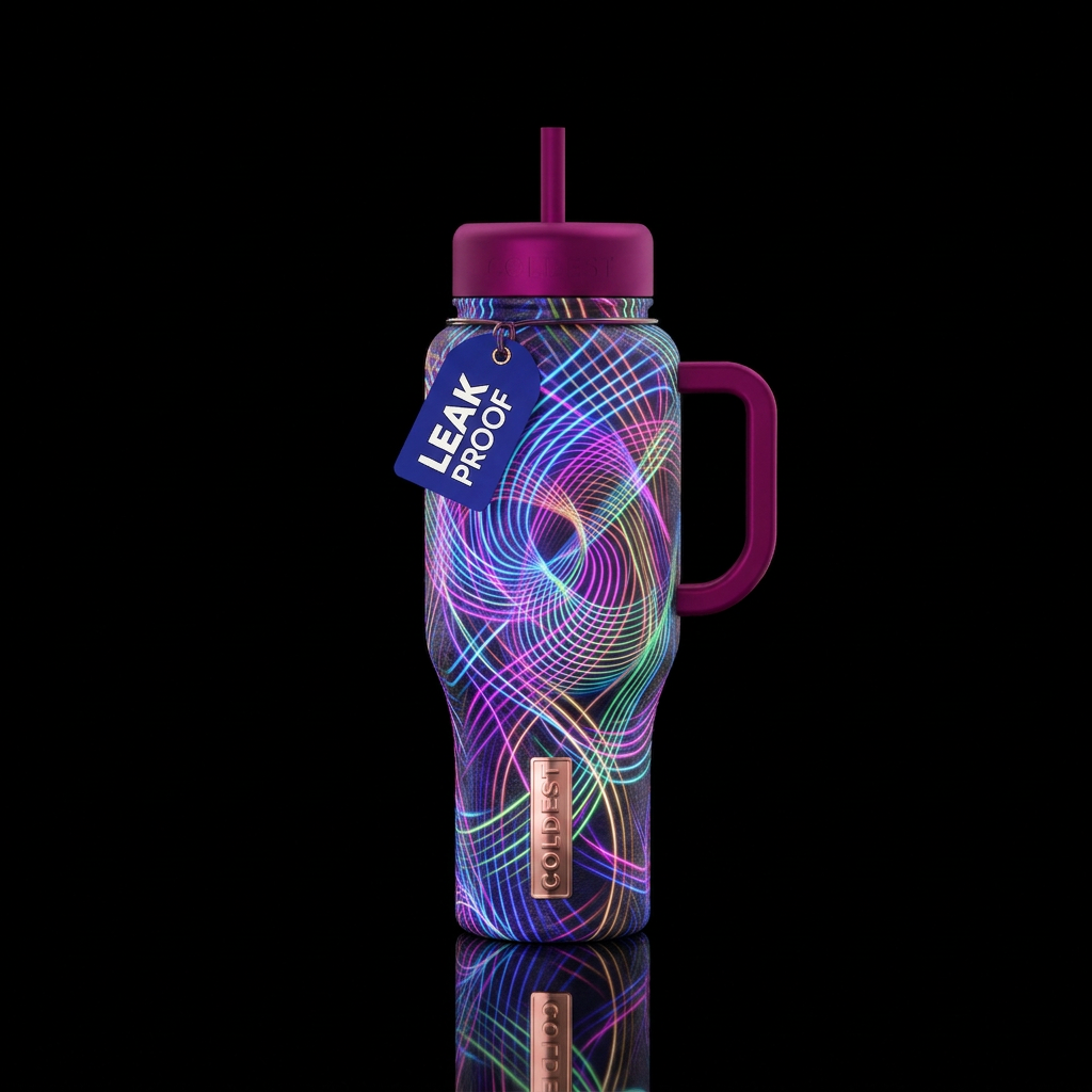 Follow the Lines water bottle design