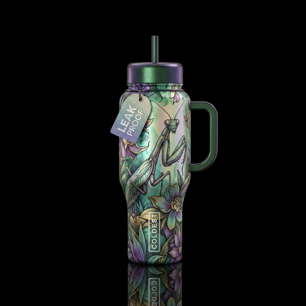 The Mantis water bottle design