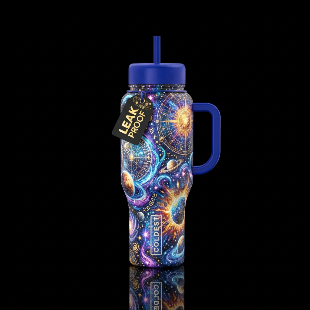 Blasted Space Exploration water bottle design