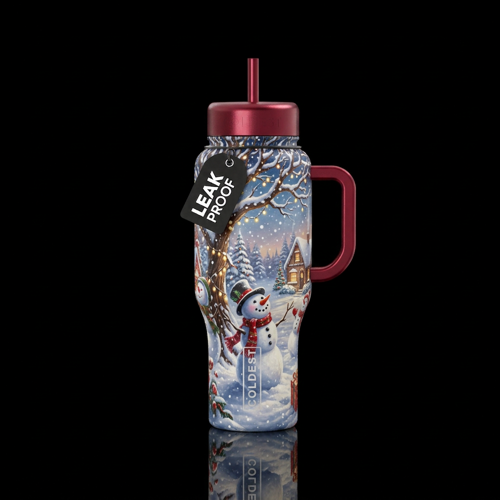 Merry & Bright water bottle design