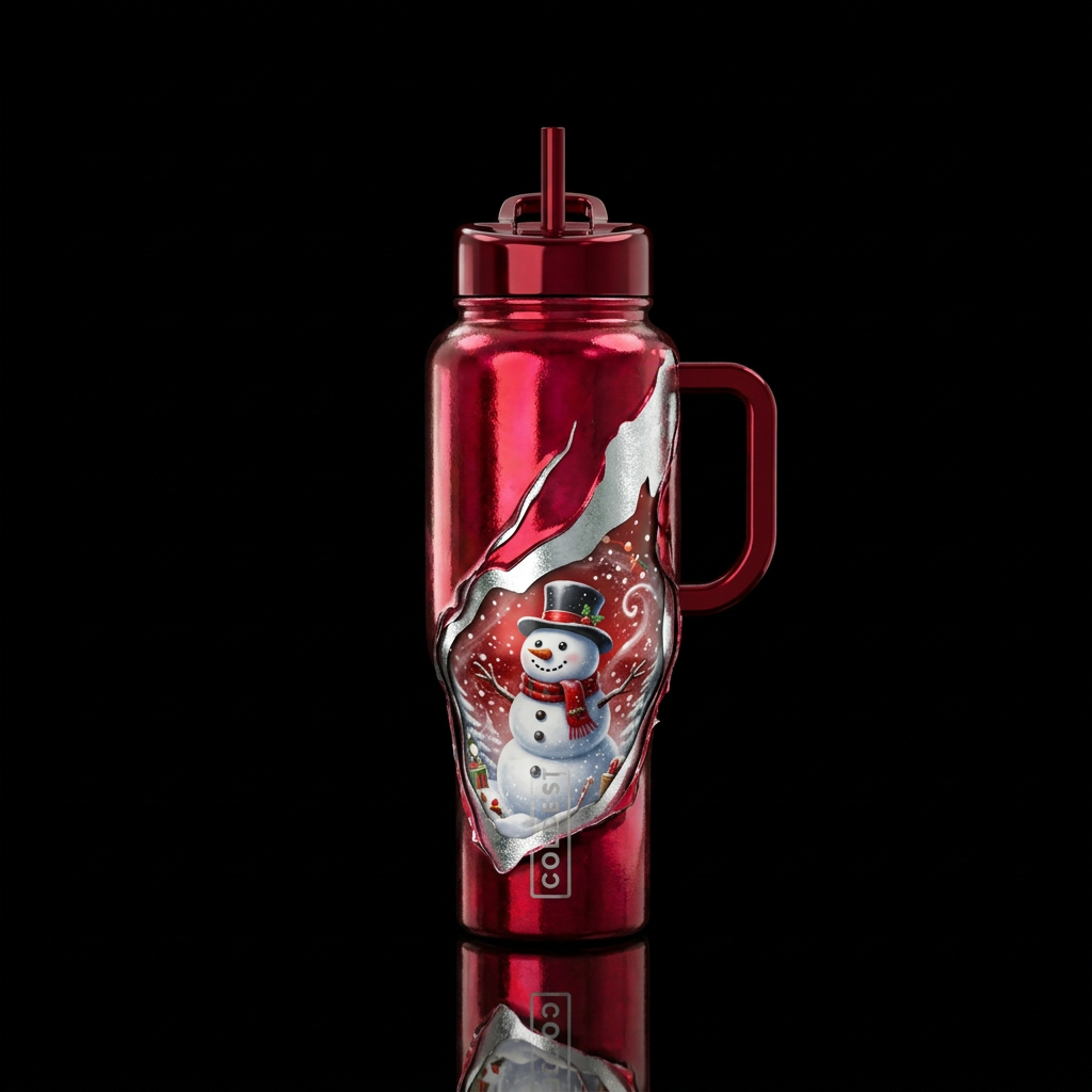 Peels of Holiday Joy water bottle design