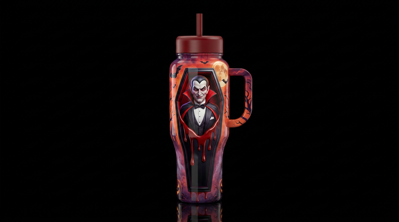 I Am Dracula water bottle design