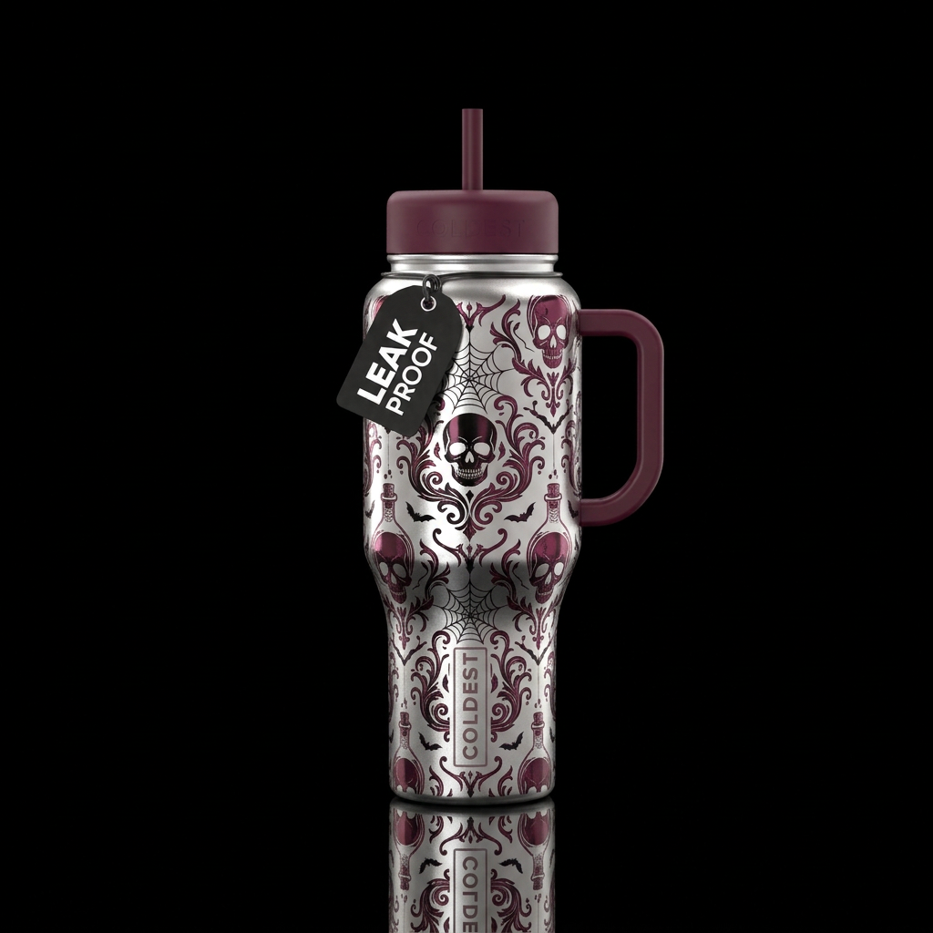 Deadly Damask water bottle design