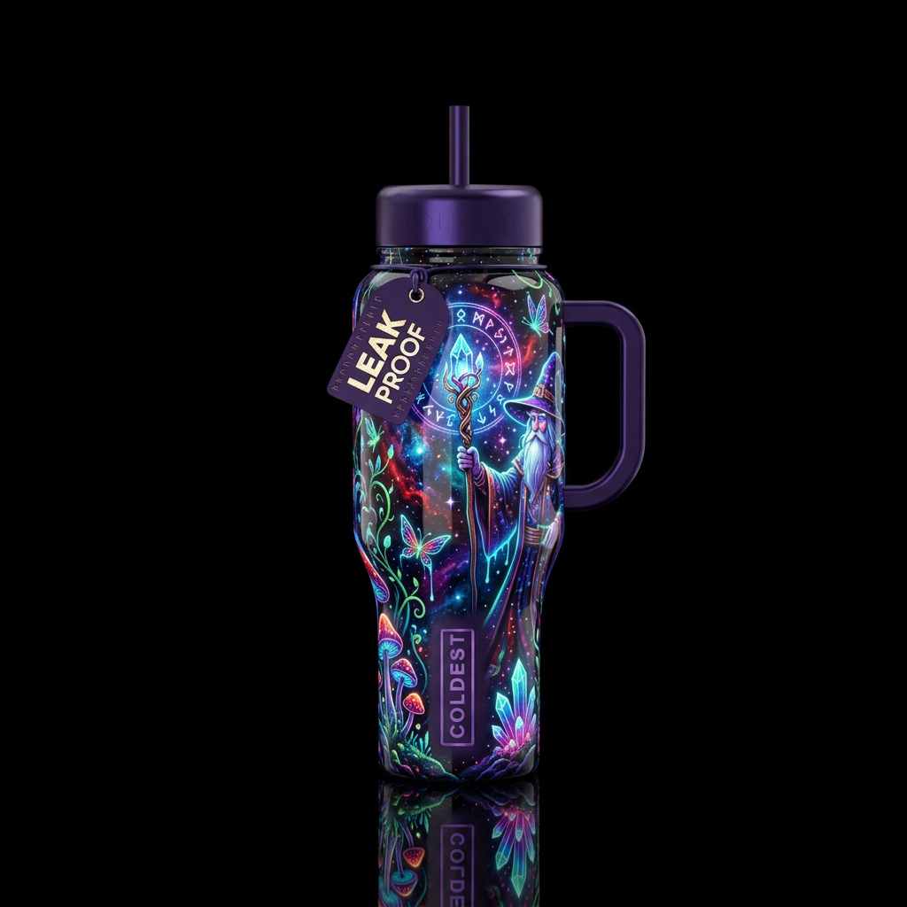 Show the Way Mr Wizard water bottle design