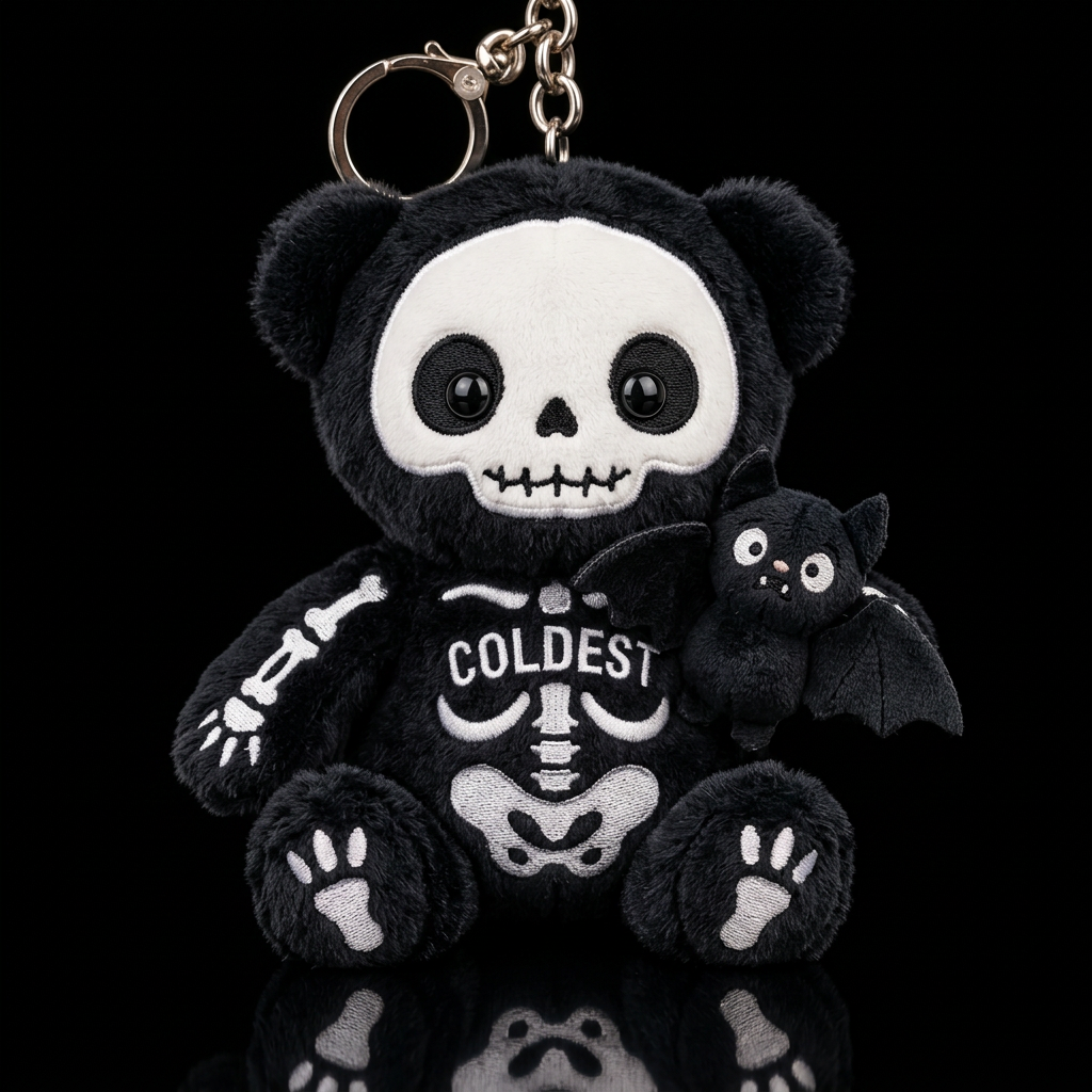 Skelly and Pal Batty water bottle design