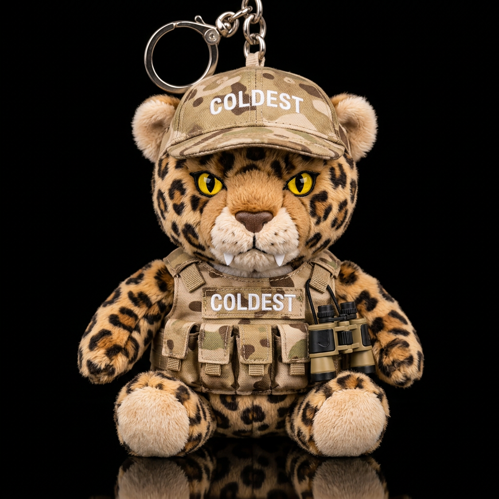 Camo Carl the Leopard water bottle design