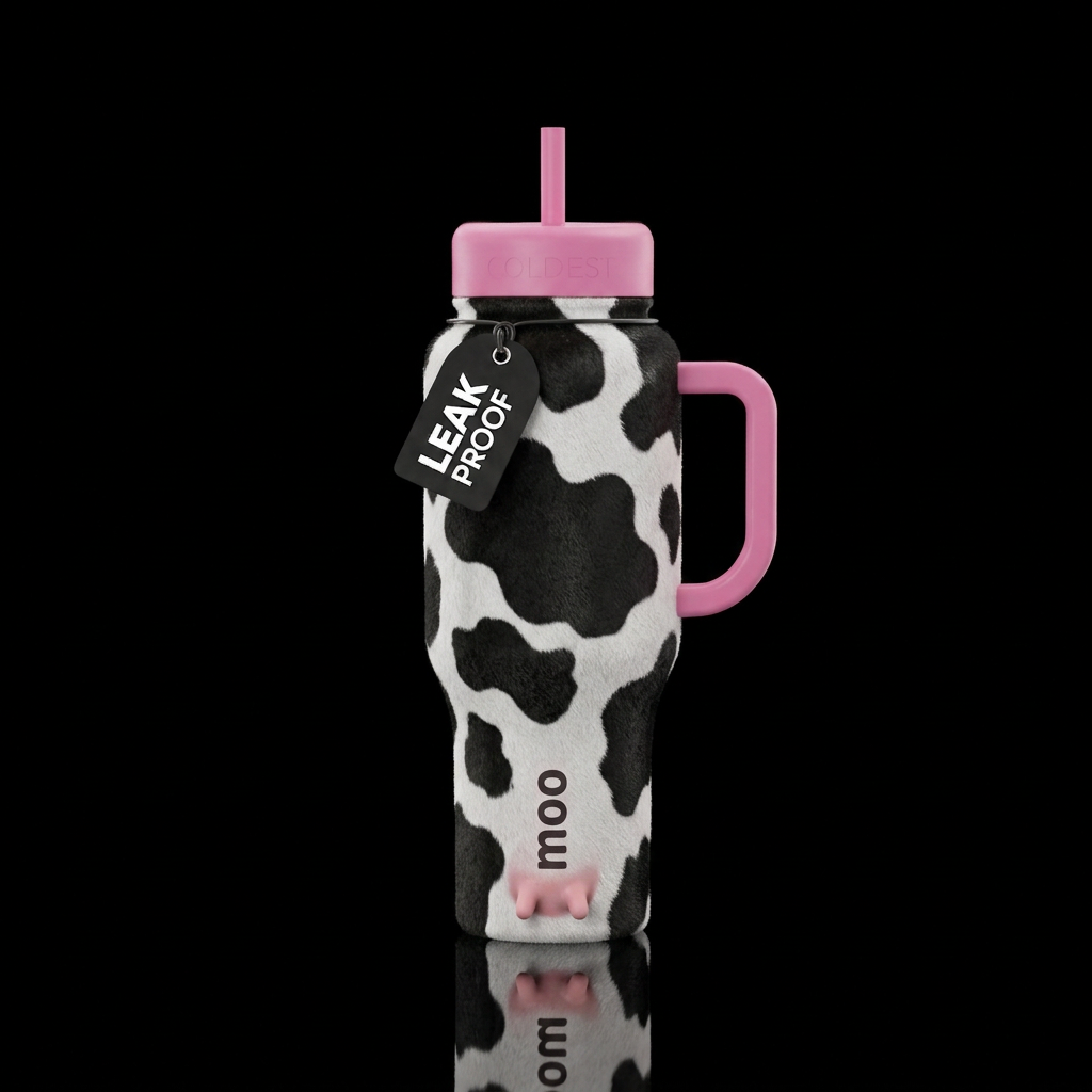 Molly Moo water bottle design
