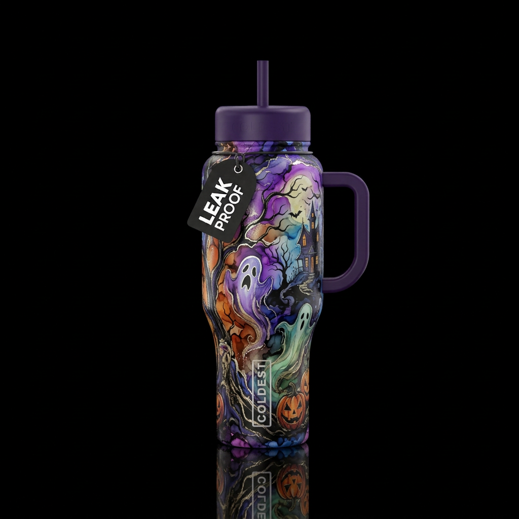 Ohhhh Spooky water bottle design