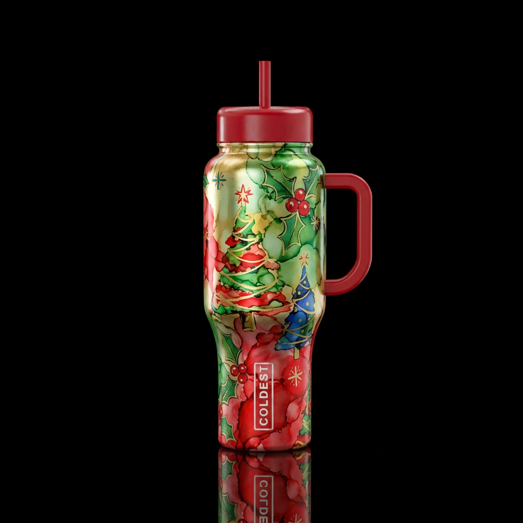 Oh Christmas Tree water bottle design