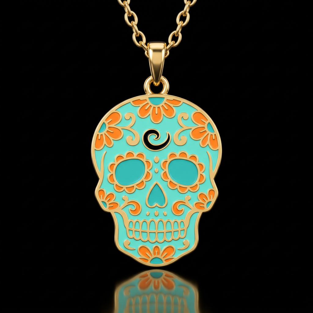 Sugar Skull water bottle design