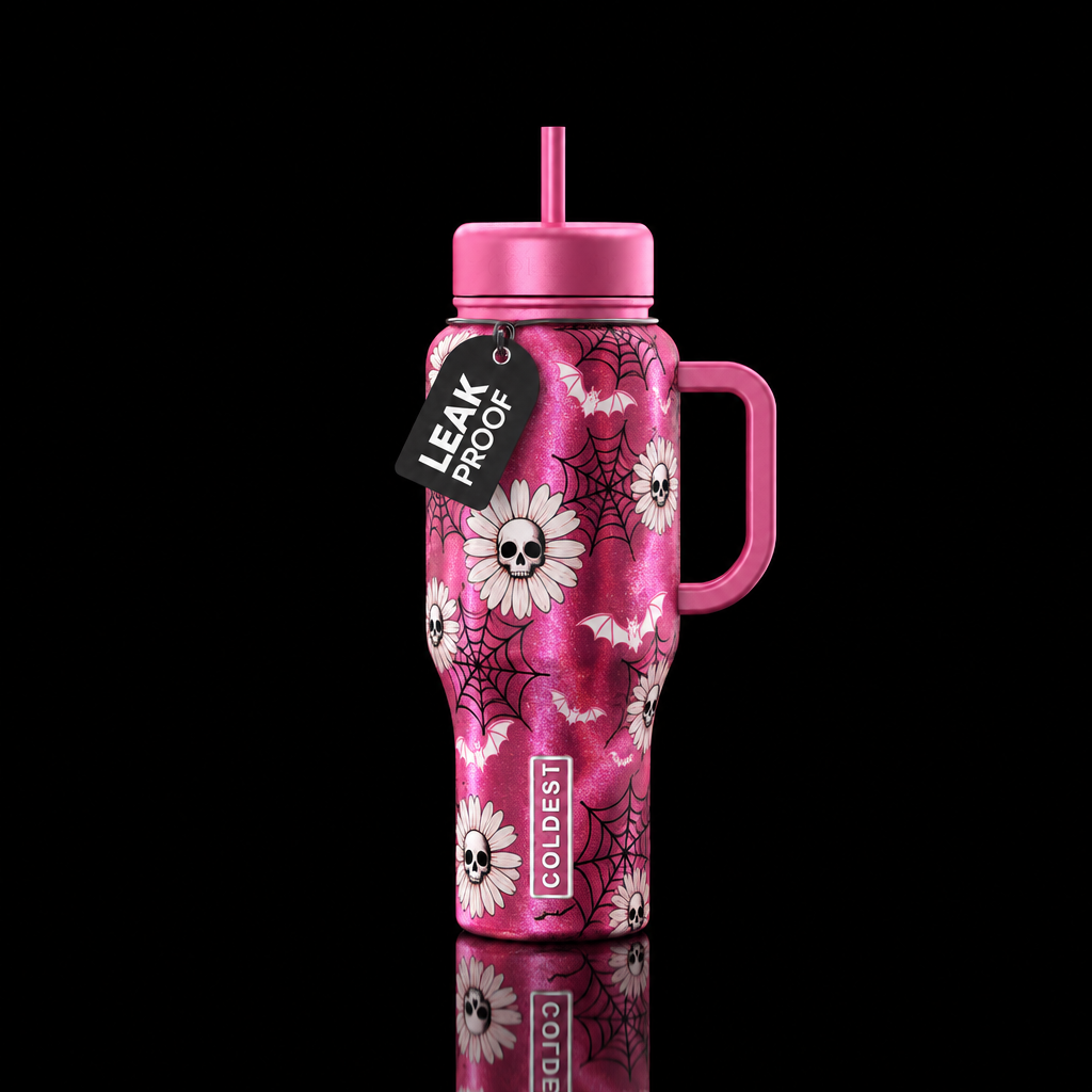 Enjoy the Flowers water bottle design