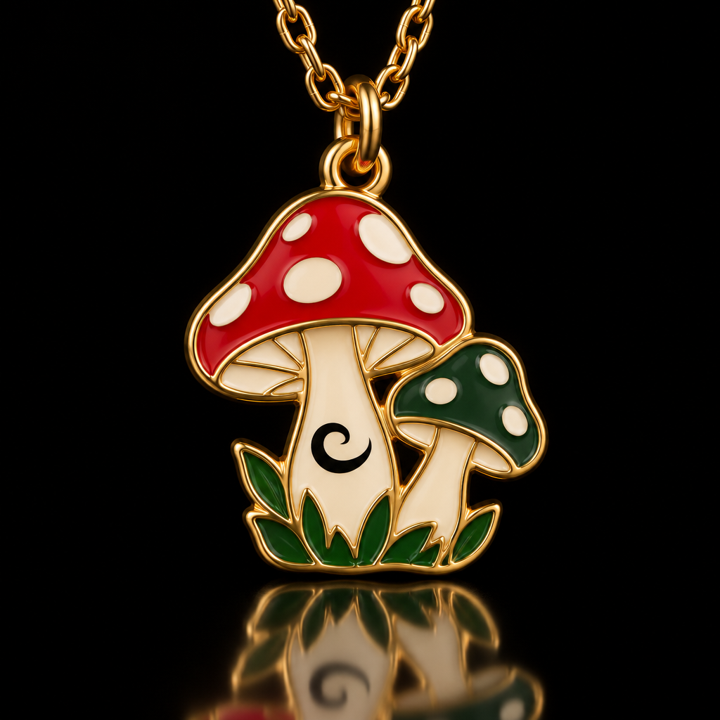 Mushroom Fantasy water bottle design