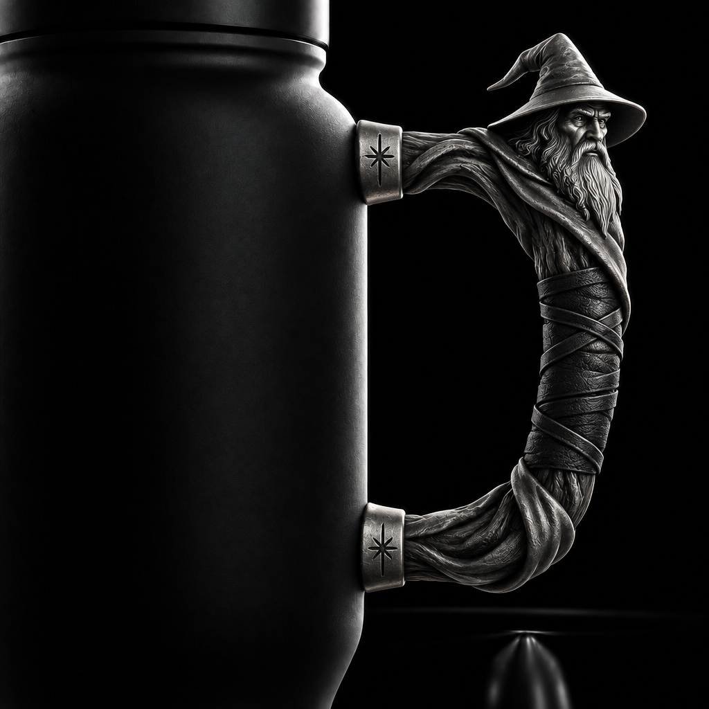 Gandalf the Wizard water bottle design