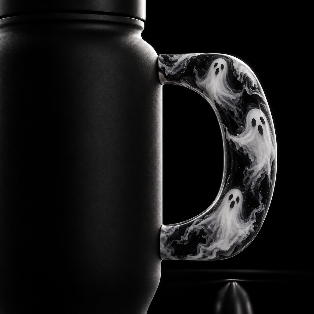 Floating Ghosts water bottle design