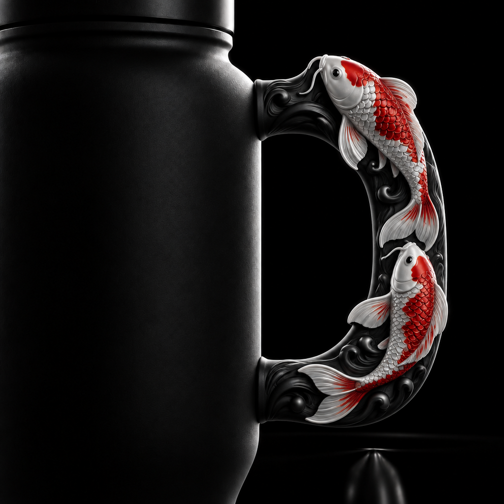 Koi water bottle design