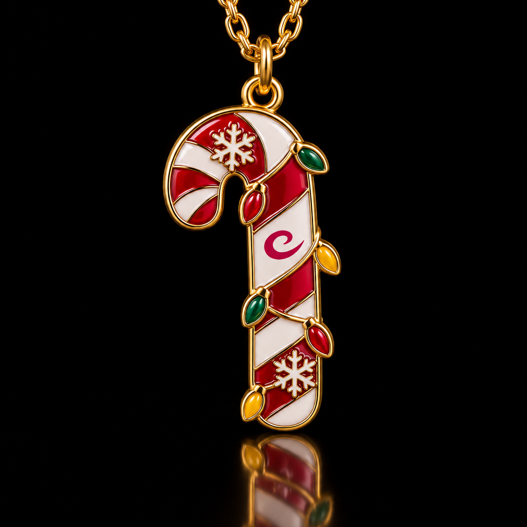 Candy Cane Christmas water bottle design