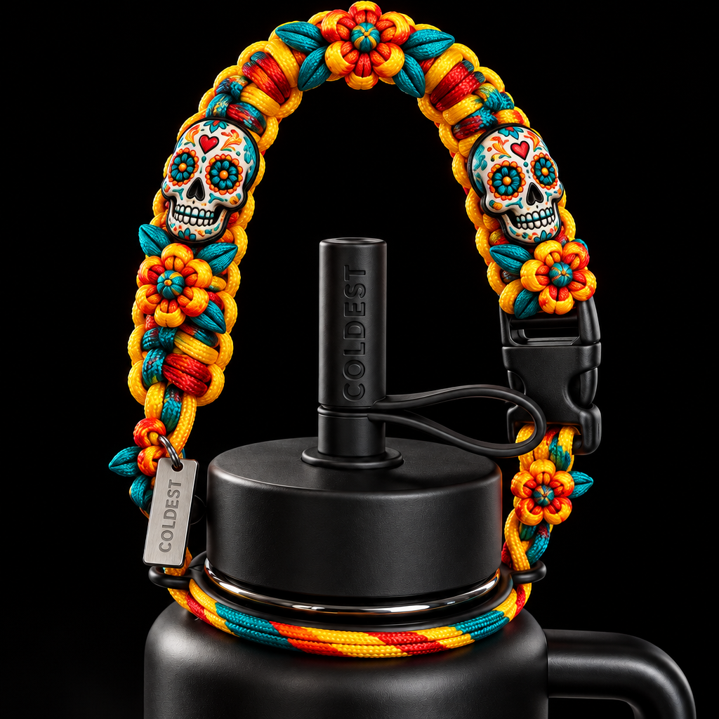 Day of the dead water bottle design