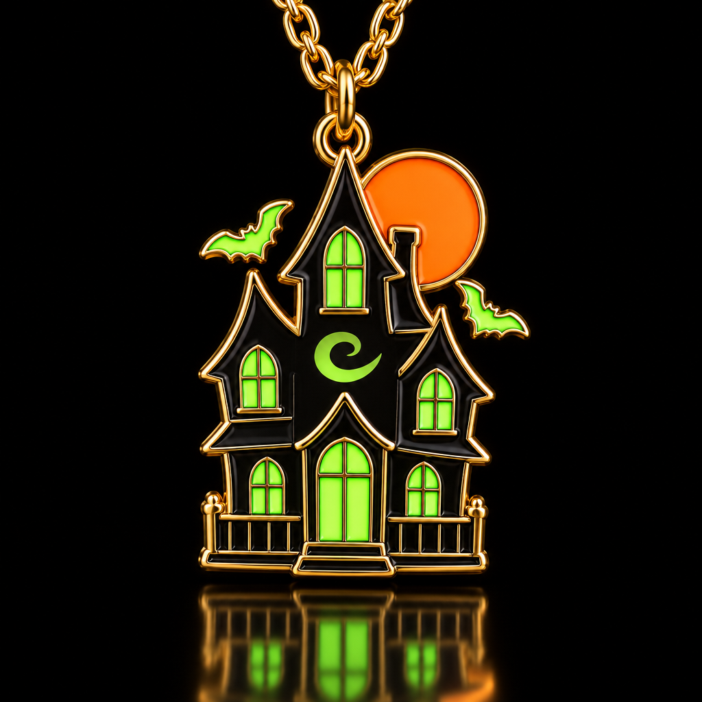 Glowie Hallowed House water bottle design