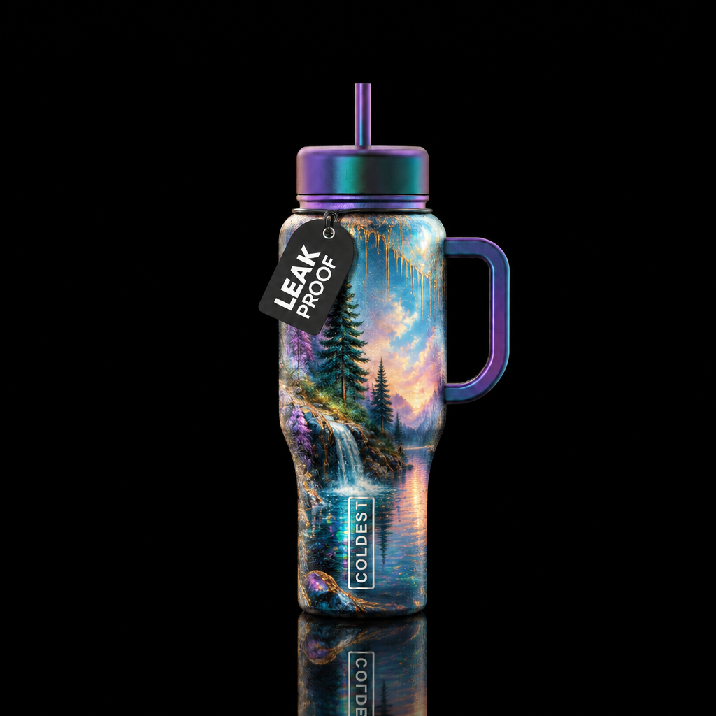 Whimsical Trees water bottle design
