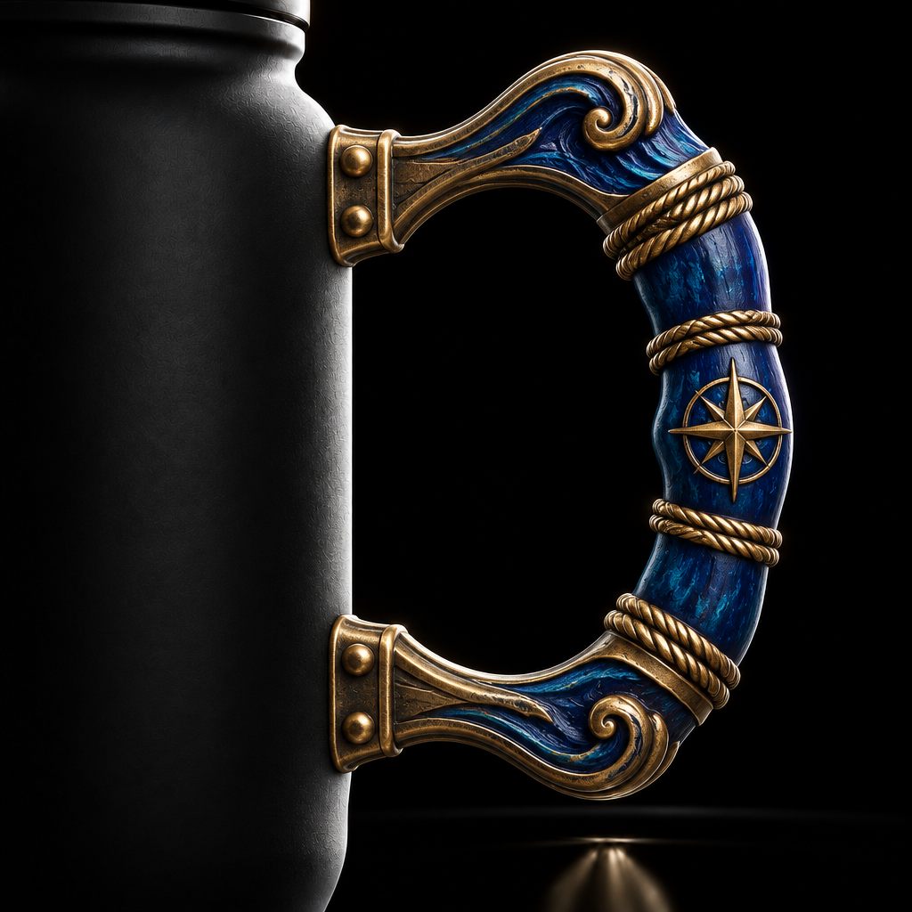 Nautical Artifacts water bottle design