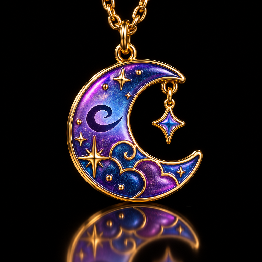 Metallic Moonlight water bottle design