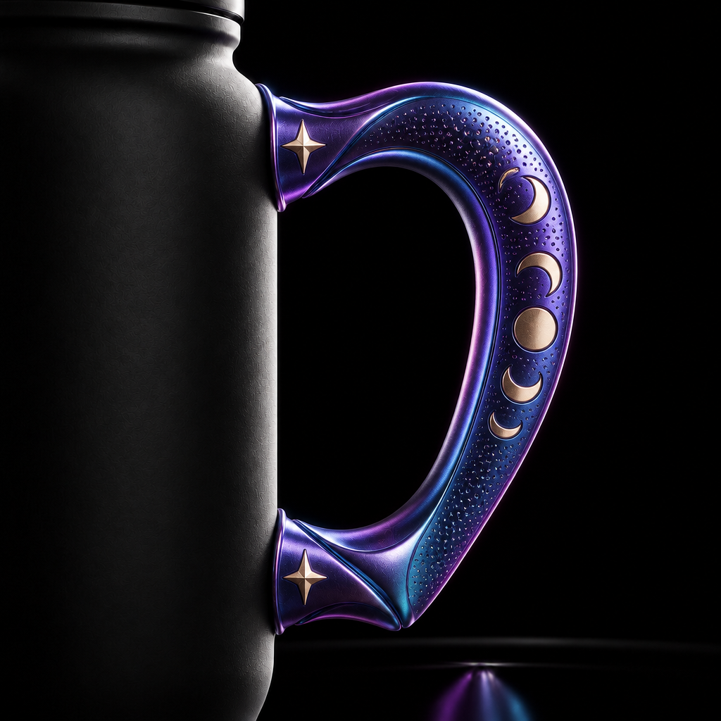 Metallic Moonlight water bottle design