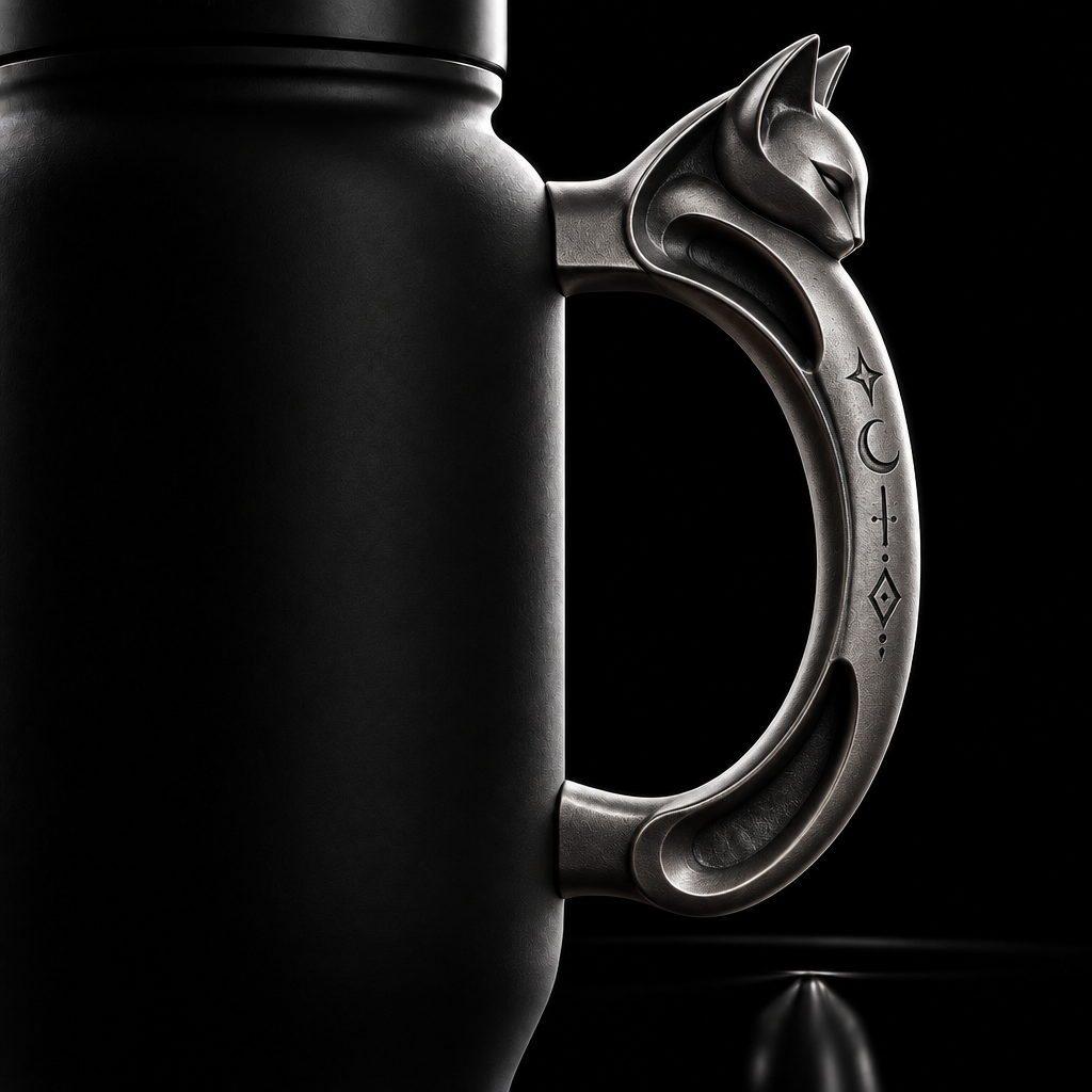 Sleek cat water bottle design