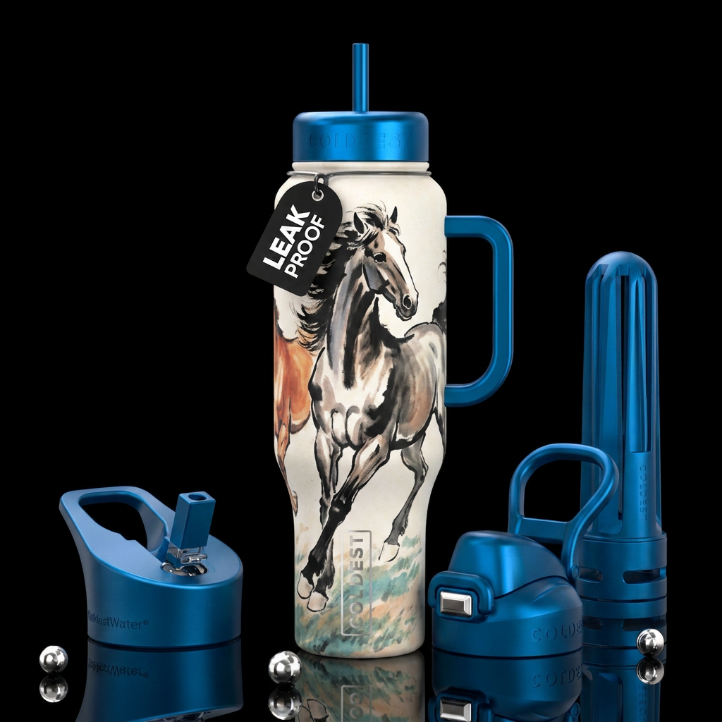 Xu Beihong galloping horse water bottle design