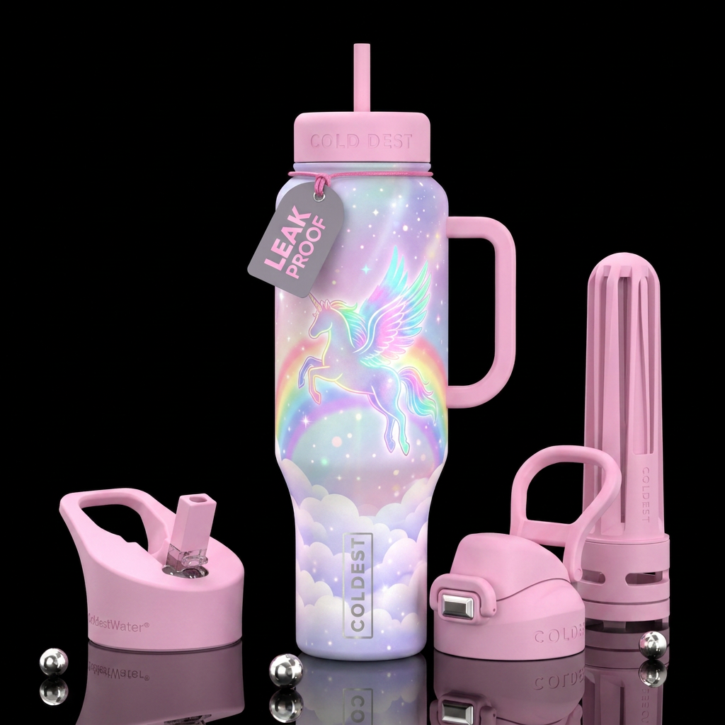 Winged Unicorn water bottle design