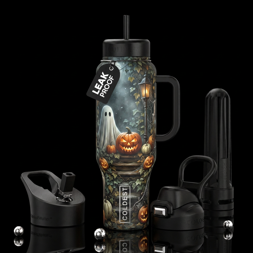 Ghost and Jacks water bottle design