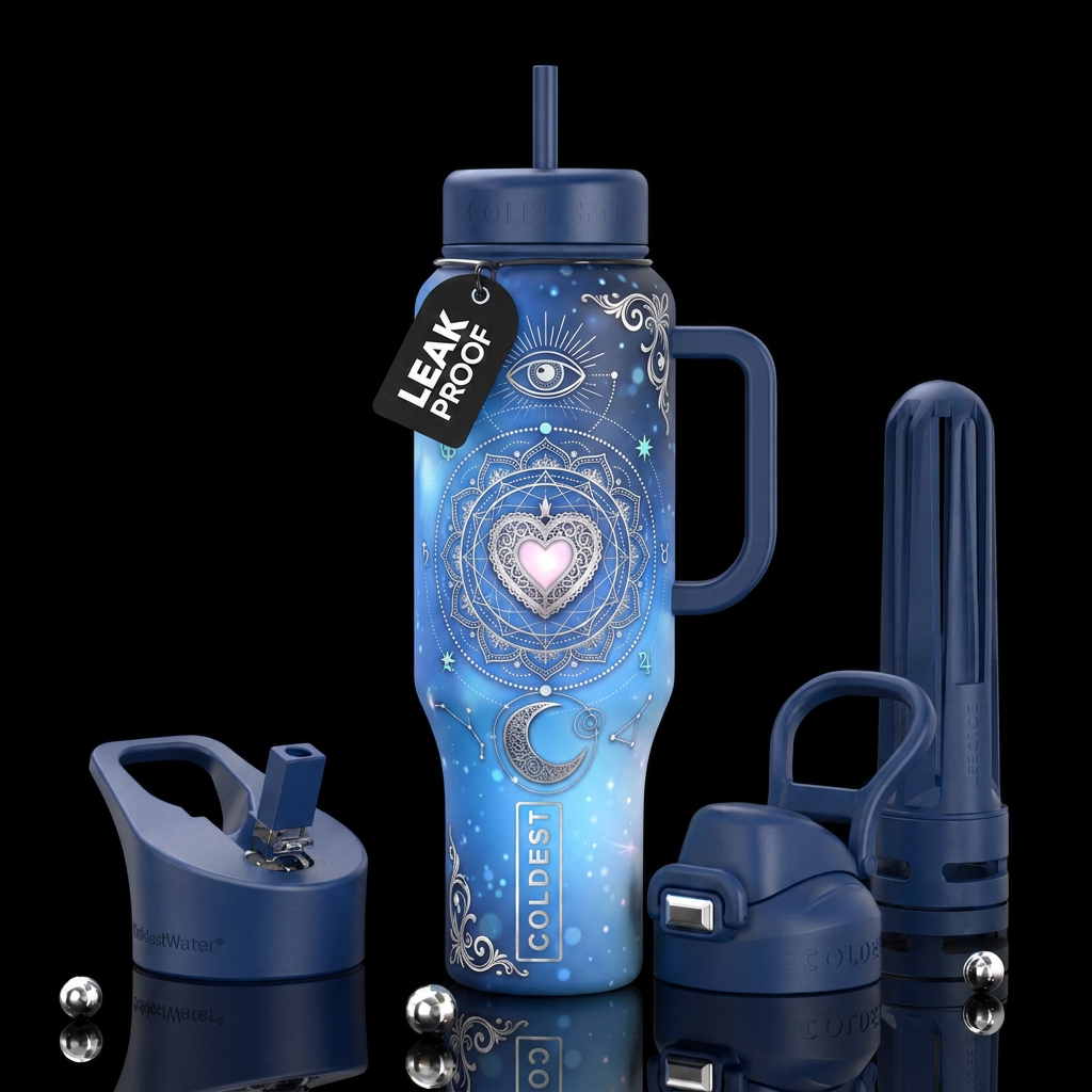 Mystical Heart water bottle design